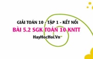 Bài 5.2 SGK Toán 10 tập 1 Kết nối tri thức